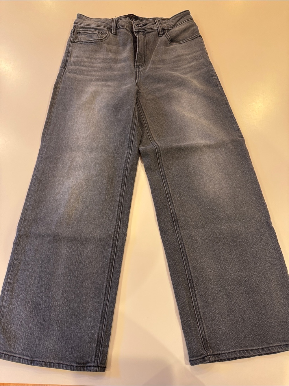 Quince Women's Wide-Leg Grey Jeans